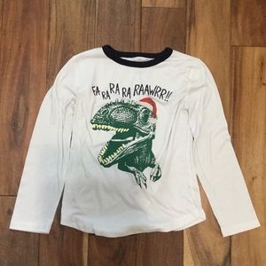 GAP Kids T-Rex Santa dinosaur pajama pj’s top 10